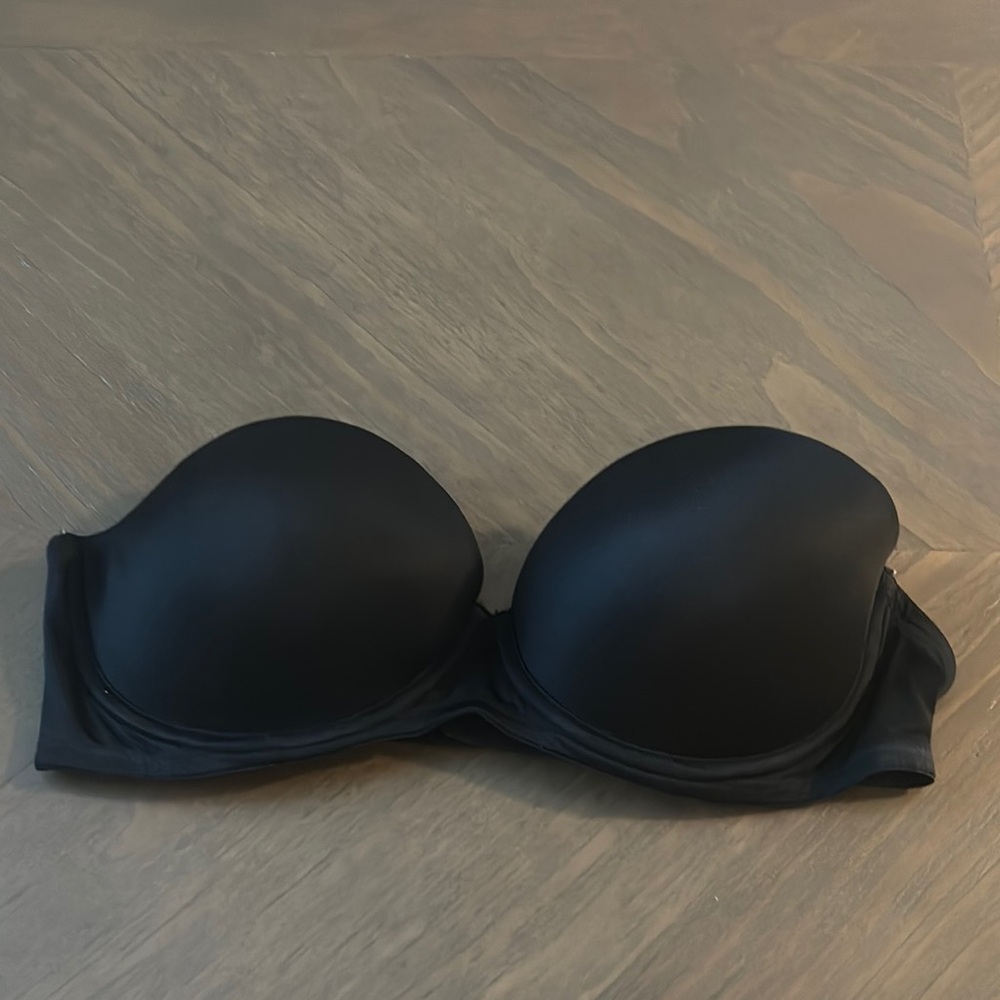Pink by Victoria Secret Black Strapless Bra Size 34C